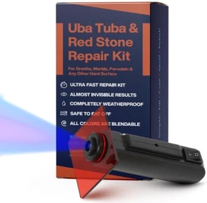Uba Tuba & Red Stone Repair Kit (Red, Black & Clear Color) - Ideal as Granite... - Picture 1 of 6