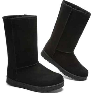 Women's Cold Weather Boots, Mid Calf, Fur Lined, Black, Size 9, Snow Boots - Picture 1 of 10