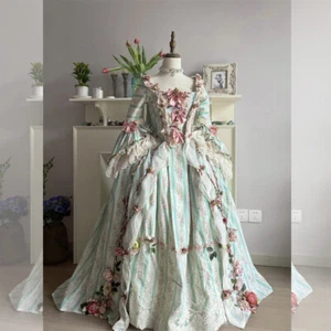 Robe Georgian Dress Francaise 18th Century Victorian Rococo Ball Dress Courtyard - Picture 1 of 8