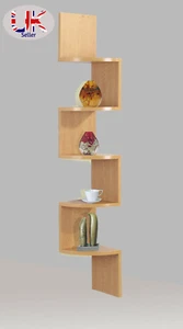 2/3/5 Tier Lucca Corner Shelf Floating Wall Shelves Storage Display Shelving - Picture 1 of 29