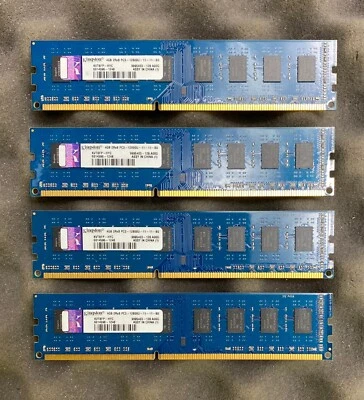 16GB Kit (4 x 4GB) Kingston KVT8FP-HYC PC3-12800U 16000MHz DDR3 Computer Memory - Image 1 of 4