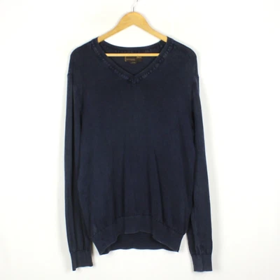 Jersey para hombre MARLBORO CLASSICS talla L cuello en V algodón azul me8134 Foto 1 de 4