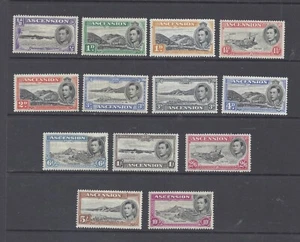 ASCENSION GVI 1938 PERF 13½ SET OF 13 MINT NEVER HINGED SG 38/47 CAT £527 - Picture 1 of 2