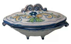 J Fiorella S Stef C Hand Painted Italian Art Sugar Bowl Dinnerware RARE - Picture 1 of 8