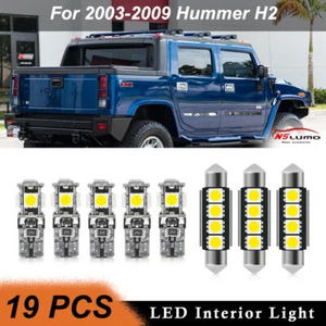 19PCS White LED Interior Light - Door Courtesy/Map Bulbs for 2003-2009 Hummer H2 - Picture 1 of 9
