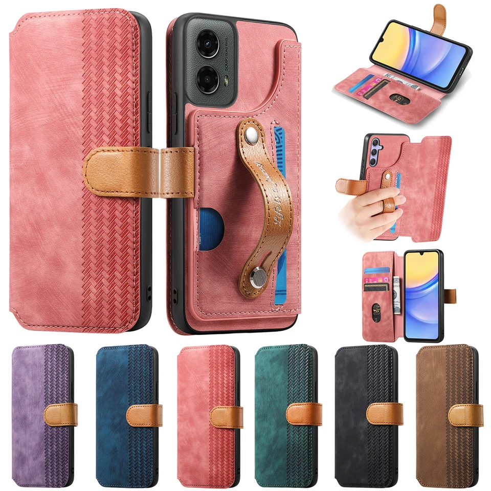 For Motorola Moto G Stylus 5G/Power/Play/G 5G 2024 Magnetic Leather Wallet Case - Image 1 of 4