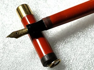 1925 Parker Lady Duofold in orange ring top fountain pen - Picture 1 of 8