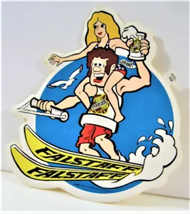 Falstaff Bier Fearless + Fanny schlägt die Wellen auf Skiern Aufkleber alter Ladenbestand - Bild 1 von 1