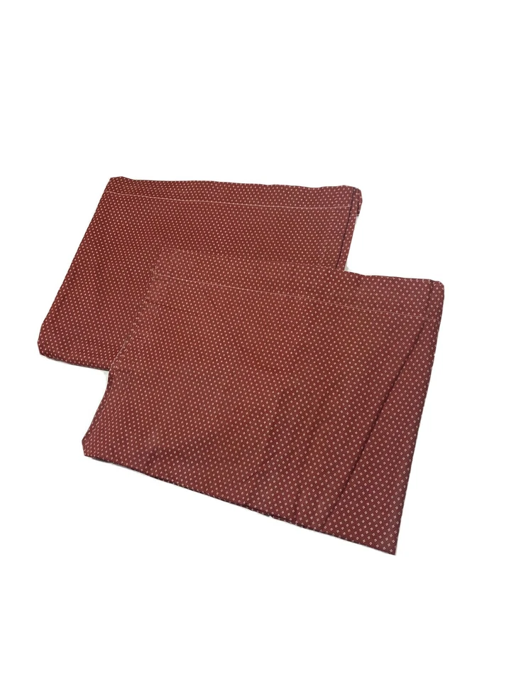 Cortinas con estampado de foulard rojo vintage paneles cortinas micro patrón retro hechas a mano Foto 1 de 4