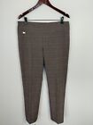 Lisette L Montreal Womens Plaid Pants 10 Wide Waistband Poly Blend Workwear City