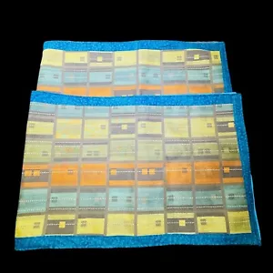 Table Runner 19"x56" Brown Multicolor Jewel Tone Woven Set Of 2 Boho - Picture 1 of 8