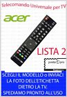 Telecomando Universale Per Tv Proiettore Hifi Acer Scegli Modello Lista 2