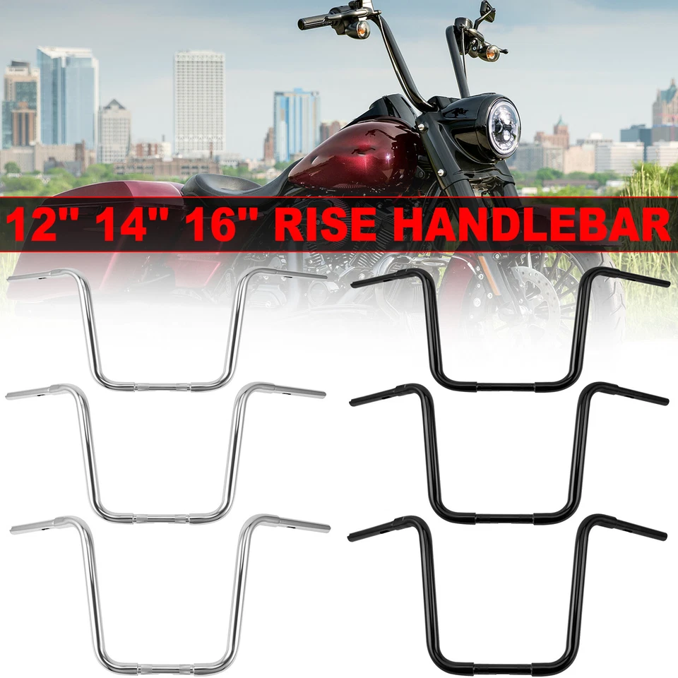 Manillar colgante APE de 10" 12" 14" 16" 18"" 1-1/4" barras de grasa de ADN para Harley XL Foto 1 de 4