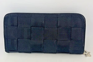 Harveys Seatbelt Wallet Black Mini Collection Original Seatbelt Bag used - Picture 1 of 13