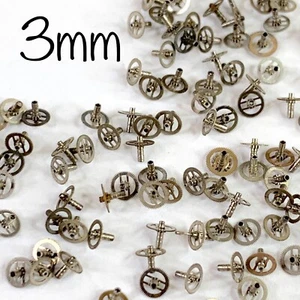 50 Tiny Watch Gears Silver Altered Art Steampunk Parts Wheels Lot Watchmakers - Picture 1 of 6