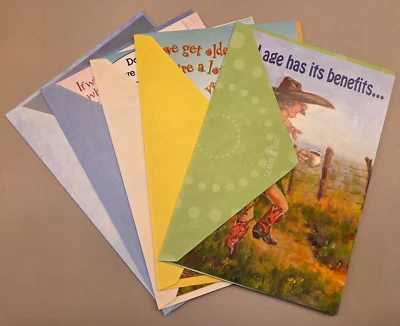 Tarjetas de cumpleaños de humor con temática occidental - Lote de 5 - NUEVAS Foto 1 de 4