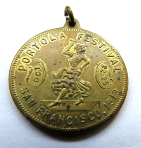 1913 PORTOLA FESTIVAL SAN FRANCESCO CAL. SCOPERTA DELL'OCEANO PACIFICO PENDENTE - Foto 1 di 3