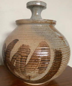 Vintage Stoneware Vase Jug Vessel Urn Mid Century Modern Studio Pottery Deyoe E - Picture 1 of 11