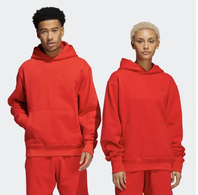 Adidas Pharrell Williams Basics Hoodie PW Men’s Small Heavyweight Vivid Red