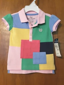 Camisa Chaps Colorblock Niño Pequeño 12M Rosa Camisa (Antiguo Nuevo Stock) - Imagen 1 de 4