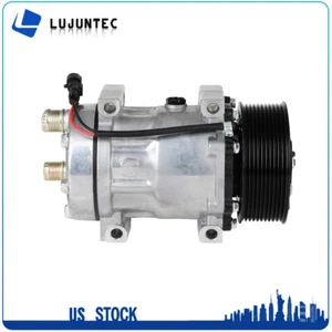 A/C Compressor with Clutch Fits New Holland T7030 T7040 T7050 Case IH Tractor - Picture 1 of 7