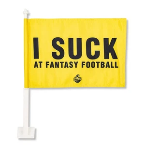 I Suck At Fantasy Football Car Flag - Imagen 1 de 4