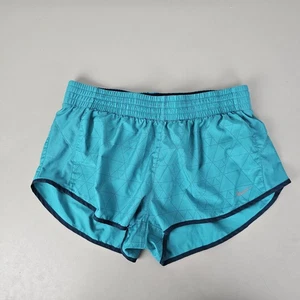 Nike Laufshorts Damen türkis 2" Schrittlänge Swoosh gefüttert Dri-Fit Größe Large  - Bild 1 von 11