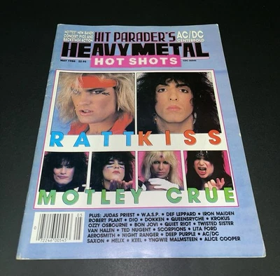 Hit Parader Magazine May 1986 Heavy Metal Hot Shots Motley Crue + AC/DC Poster - Image 1 of 4