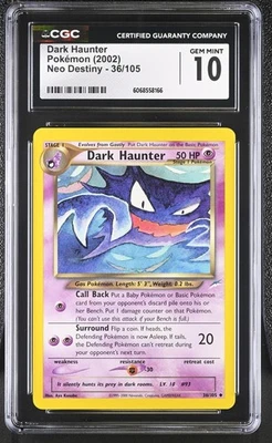 CGC 10 GEM MINT Dark Haunter 2002 Neo Destiny 36/105 Pokemon Card - Image 1 of 2
