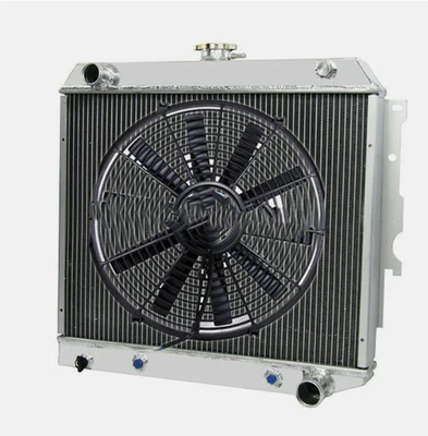 Radiator & 14″ Fan Fit 1970‑74 Plymouth Barracuda Belveder Satellite Road Runner - Image 1 of 2