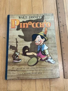 Vintage 1939 Buch Pinocchio Walt Disney's Version 3. Druck Random House, NY - Bild 1 von 17