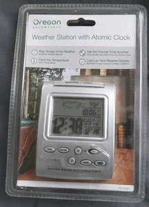 Oregon Scientific Weather Station Thermometer Atomic Clock Forecast IWA-80051 - Picture 1 of 2