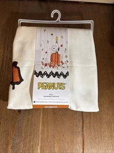 Peanuts Herbst Herbst Halloween Duschvorhang Snoopy Kürbis Woodstock NEU - Bild 1 von 4