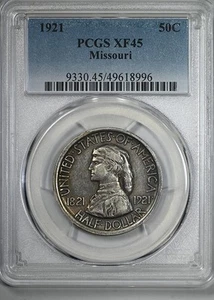 1921 Missouri Classic Commemorative Half Dollar 50C PCGS XF45 - Lowball - Picture 1 of 5