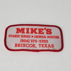 VTG Mike's Steamer Service Chemical Injection Briscoe Texas Logo Patch Uniform - Picture 1 of 4