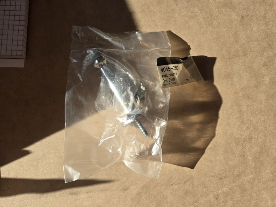 Baldwin 4045 260 3-in Wall Mounted Rigid Door Stop Bumper Polished Chrome - Image 1 of 1