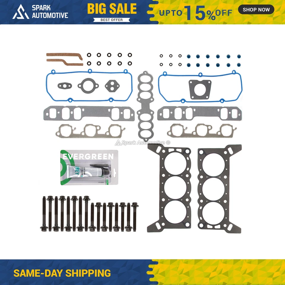 Head Gasket Bolts Set Fit 94-95 Ford Thunderbird Mercury Cougar 3.8L VIN 4 - Image 1 of 4