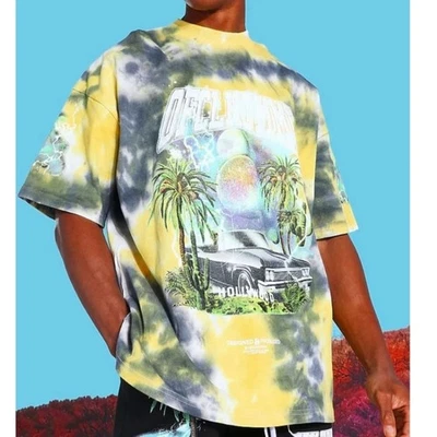 Nueva Camiseta Boohoo Hombre Hombre Tie Dye 4XL Foto 1 de 4