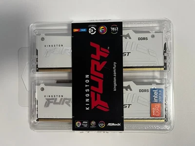 Kingston FURY Beast White RGB DDR5 6000MT/s CL30-36-36 1.4V EXPO/XMP - Bild 1 von 3