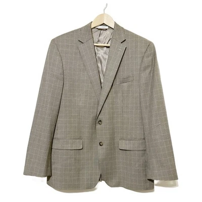 Lauren Ralph Lauren Men’s Brown Tan Blue Houndstooth Two Button Blazer Size 42R - Image 1 of 4