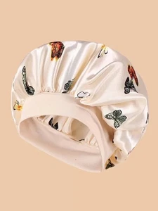 Gorro de dormir noche seda gorro de pelo mujer beige, ligero, cómodo - Imagen 1 de 11