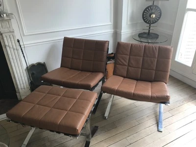 PAIRE DE FAUTEUILS modèle JOKER d’Olivier MOURGUE Editeur AIRBORNE vintage - Photo 1/4