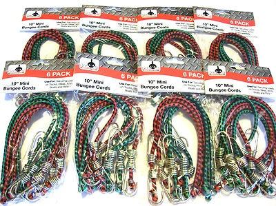 48 GOLIATH INDUSTRIAL 10" MINI BUNGEE CORDS BC610M TIE DOWN STRAPS CORD - Image 1 of 4