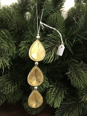 Addobbo albero di Natale pendente con gioielli oro - Immagine 1 di 4