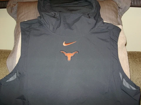 Texas Longhorns Nike Shield Fly Rush Gray Hoodie Vest Wind Jacket Men's Large Cover