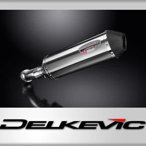 BMW R Nine T 2014-19 Delkevic Slip On 13.5" X-Oval Stainless Exhaust Muffler Kit - Foto 1 di 5