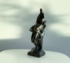 Modernist Prometheus Ceramic Statue Lviv Ukraine 1970s LKSF Glazed Figurine - Picture 1 of 7