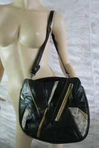 MIMCO black 100% leather Speakeasy large crossbody handbag VGC - Picture 1 of 7