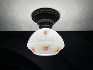 Luce da soffitto RICABLATA antica vintage art deco vittoriana montaggio a filo rosso rosa floreale - Foto 1 di 22
