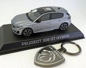 Peugeot 308 GT 2021, Gris Metalizado, 1:43 NOREV, Con Llavero - Imagen 1 de 4